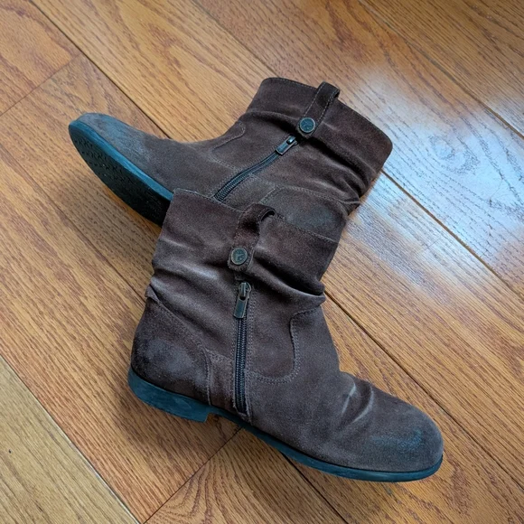 Birkenstock Sarnia Slouch Ankle Boot Brown Leather 38/W7 - Picture 2 of 6